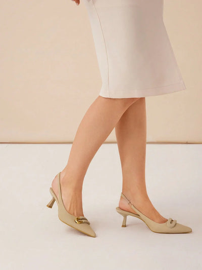 MOTF PREMIUM WOMEN'S POINTED TOE LOW-HEELED HIGH HEELS