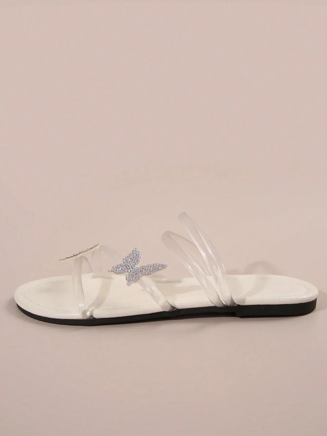 Rhinestone Bow & Multiple Straps Two Way Wear Women's Slippers