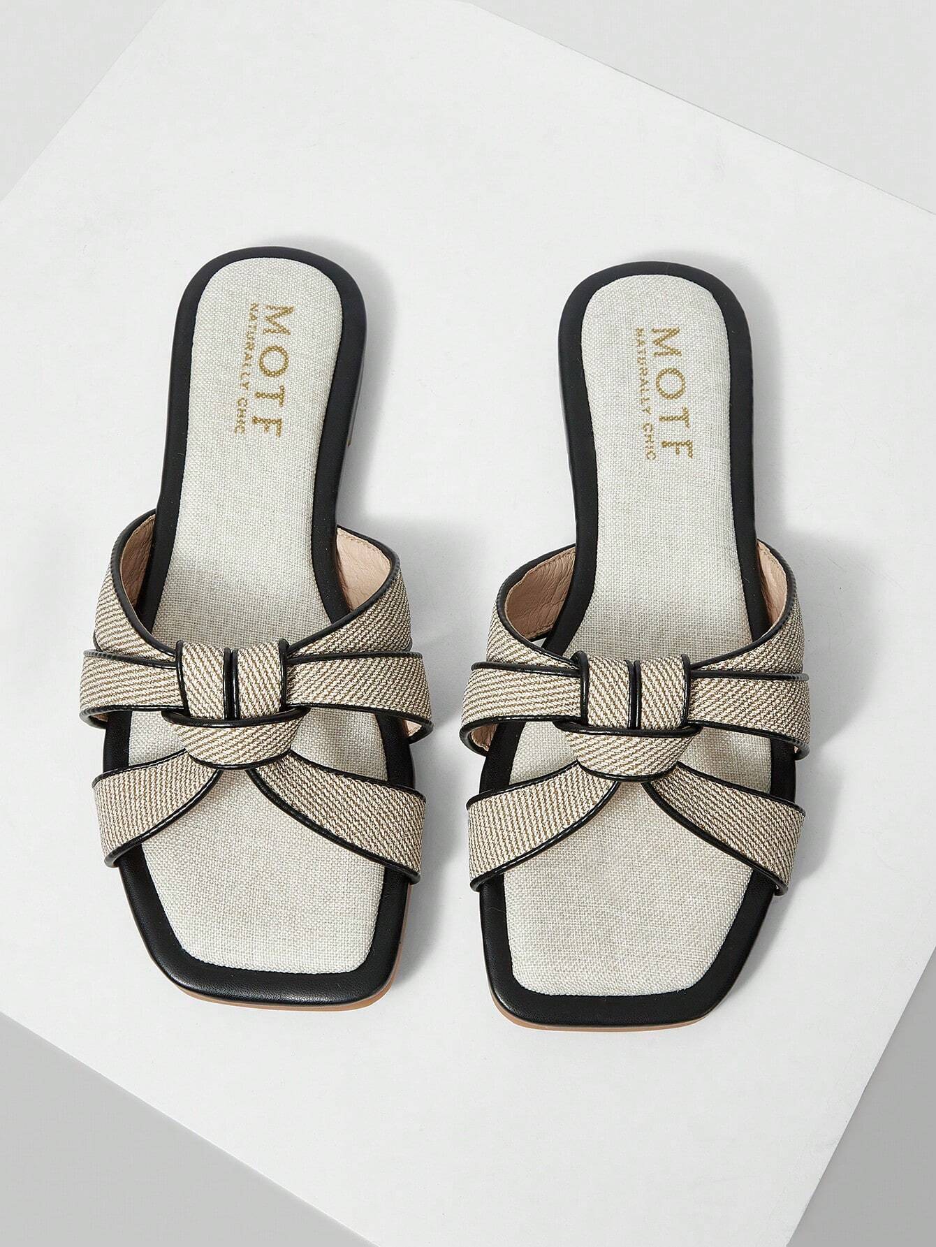 MOTF PREMIUM SQUARE-TOE SIMPLE AND COMFORTABLE WOMEN FLAT SANDALS