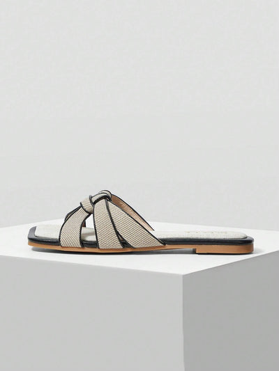 MOTF PREMIUM SQUARE-TOE SIMPLE AND COMFORTABLE WOMEN FLAT SANDALS