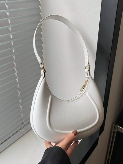 Fashionable Solid Color Versatile Shoulder Bag For Women