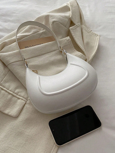 Fashionable Solid Color Versatile Shoulder Bag For Women