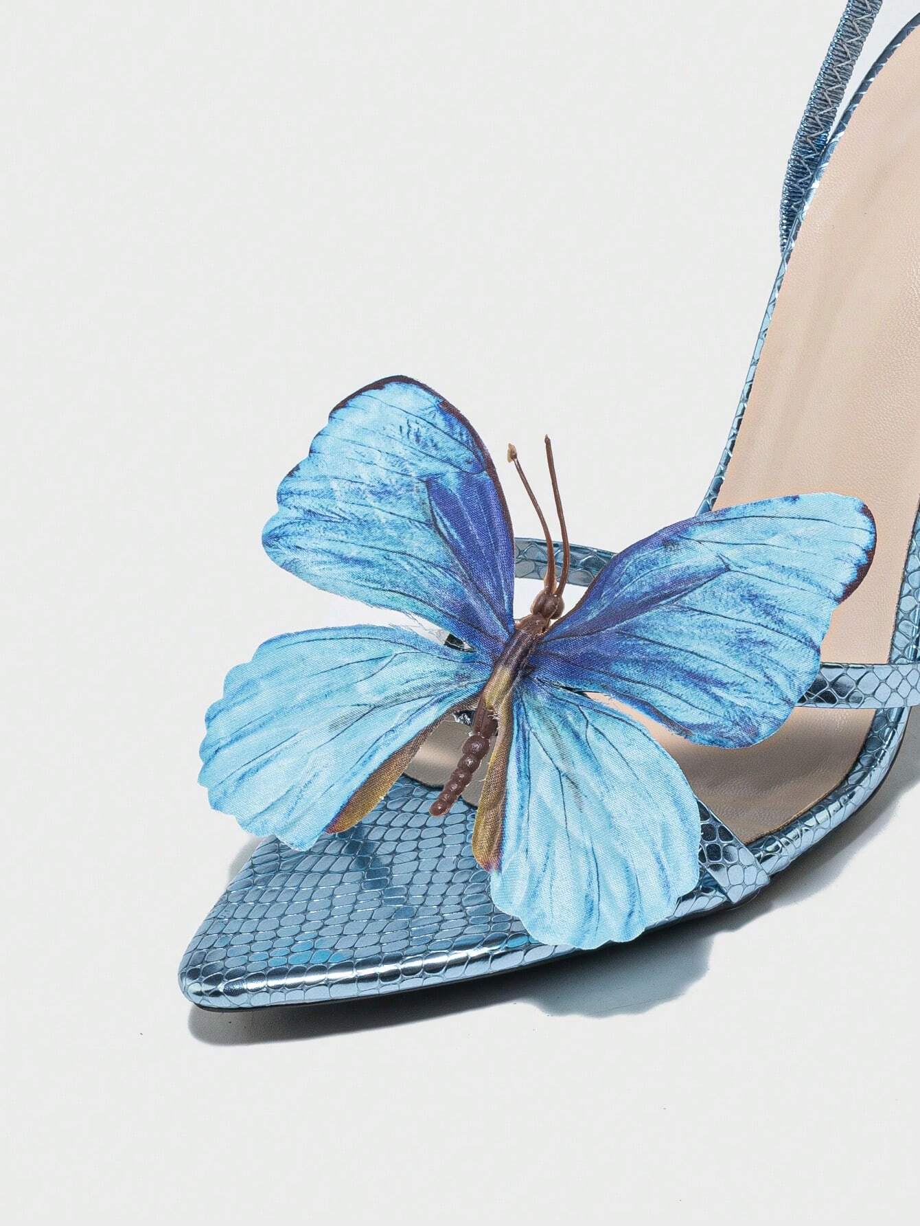 Eye-Catching Orchid Nude Strap Elegant Light Blue Sandals
