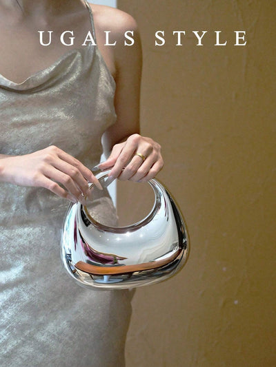 Luxury 2023 Women's Party Prom Crescent Clip Box Evening Clutch Acrylic Transparent Clutch Waterproof Crossbody Bag