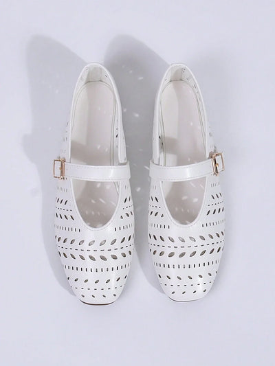CUCCOO CHICEST Sophisticated Hollow Out Flat Shoes For Women