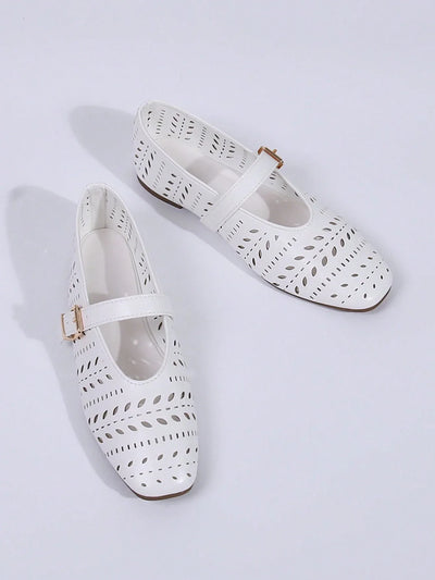 CUCCOO CHICEST Sophisticated Hollow Out Flat Shoes For Women
