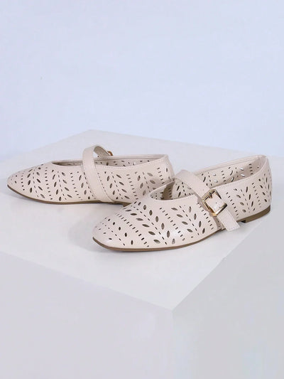 CUCCOO CHICEST Sophisticated Hollow Out Flat Shoes For Women