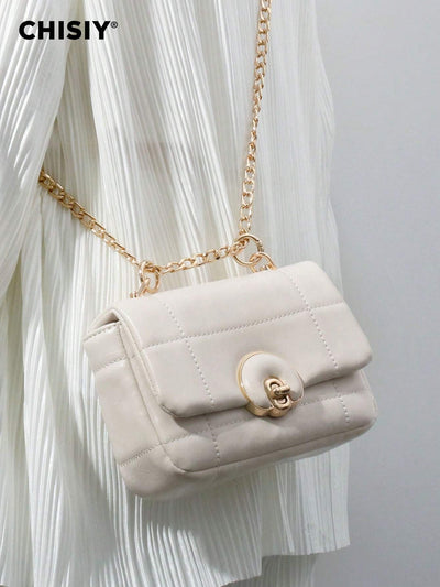 CHISIY CHISIY Handmade Brocade Chain Strap Detachable Adjustable Lightweight Fresh Casual Commute Women's Shoulder Bag