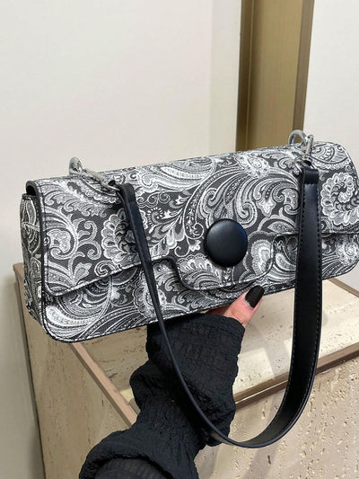 1pc Fashionable Crocodile Pattern Versatile Crossbody Bag With Chain Strap