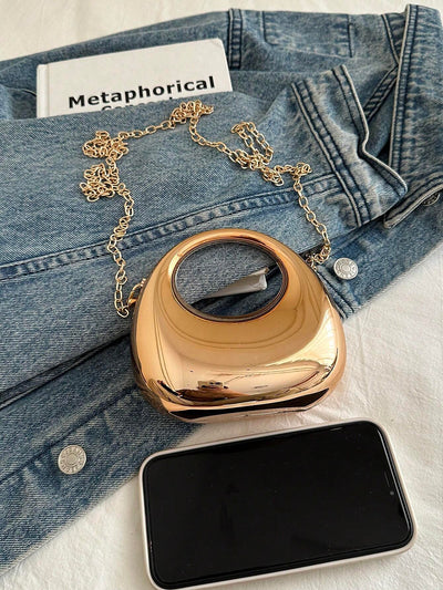 Acrylic Crescent Moon Box Shaped Mini Handbag