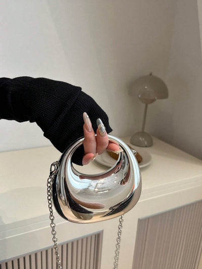 Acrylic Crescent Moon Box Shaped Mini Handbag