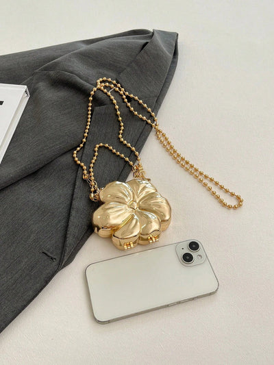 New Flower Pattern Women Handbag With Chain Strap