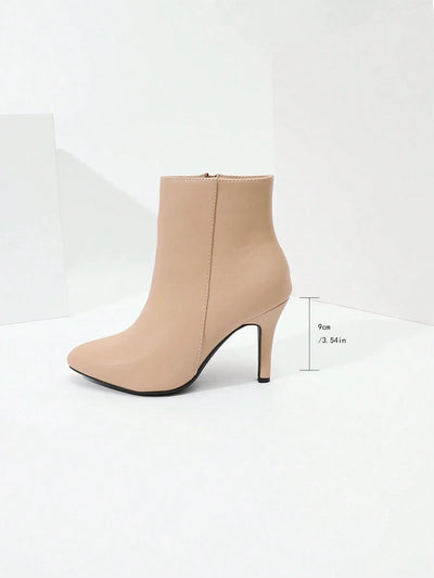 Timesize Women's Shiny Gold Pointed Toe Chunky Heel Hollow Out Ankle Strap Shoes