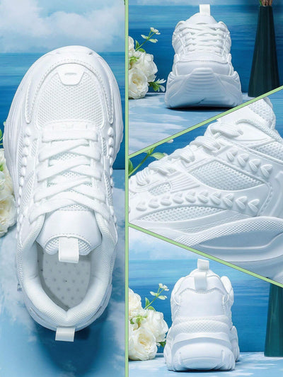 Women's Fashionable Pink Princess Style Wedge Sneakers