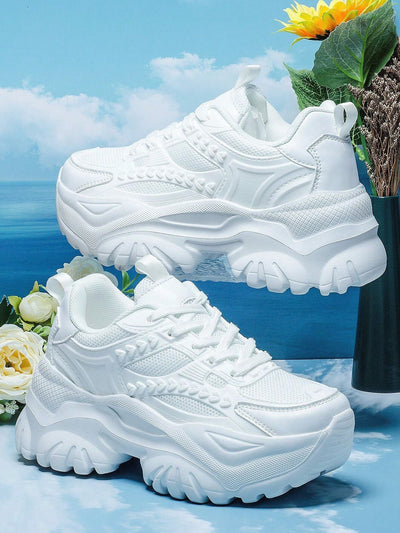 Women's Fashionable Pink Princess Style Wedge Sneakers