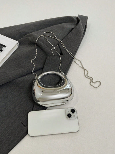 Acrylic Crescent Moon Box Shaped Mini Handbag