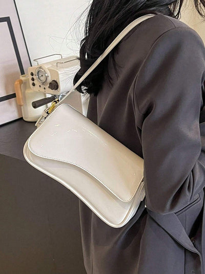 Lightweight,Business Casual Minimalist Flap Square Bag