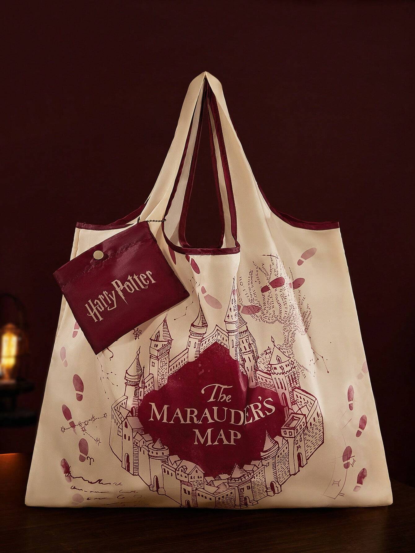 Letter & Harrypotter Deathly Hallows Geo Graphic Tote Bag
