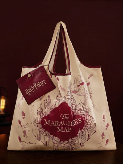 Letter & Harrypotter Deathly Hallows Geo Graphic Tote Bag