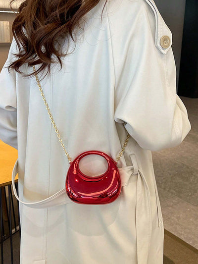Acrylic Crescent Moon Box Shaped Mini Handbag
