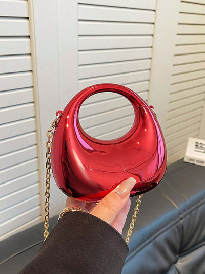 Acrylic Crescent Moon Box Shaped Mini Handbag