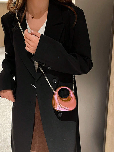 Acrylic Crescent Moon Box Shaped Mini Handbag