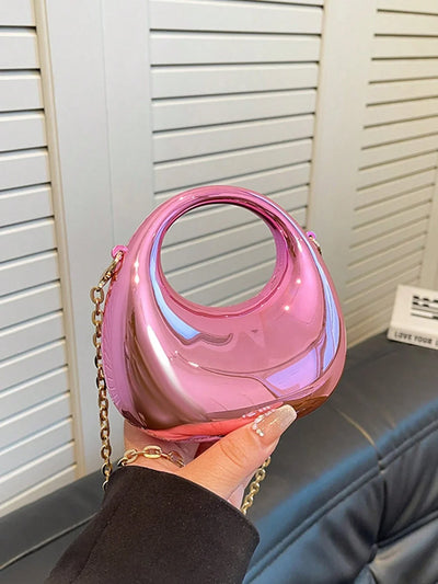 Acrylic Crescent Moon Box Shaped Mini Handbag