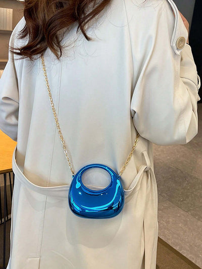Acrylic Crescent Moon Box Shaped Mini Handbag