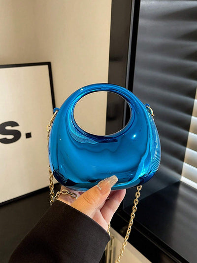 Acrylic Crescent Moon Box Shaped Mini Handbag