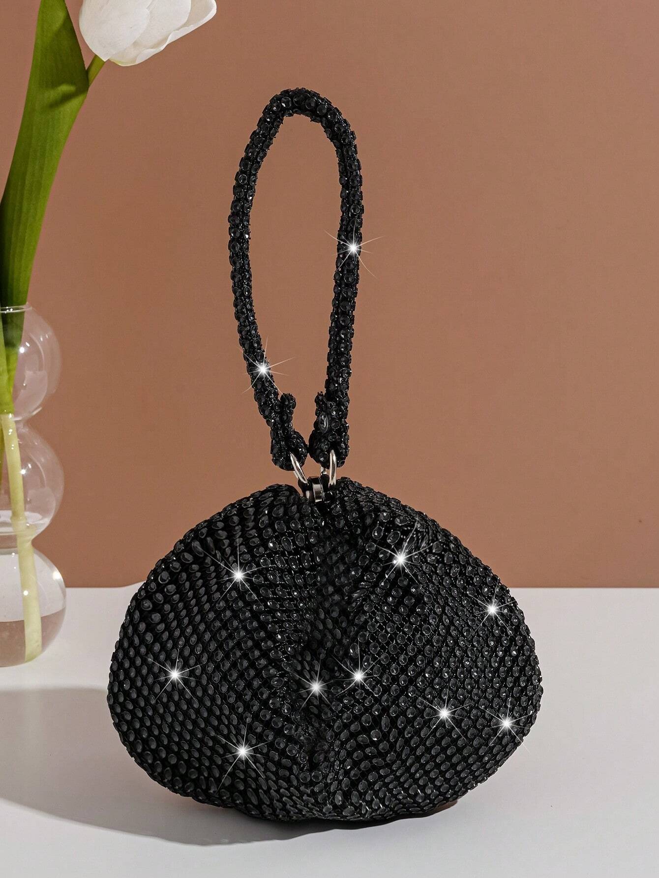 Mini Rhinestone Handbag Clutch, Elegant Party Bag