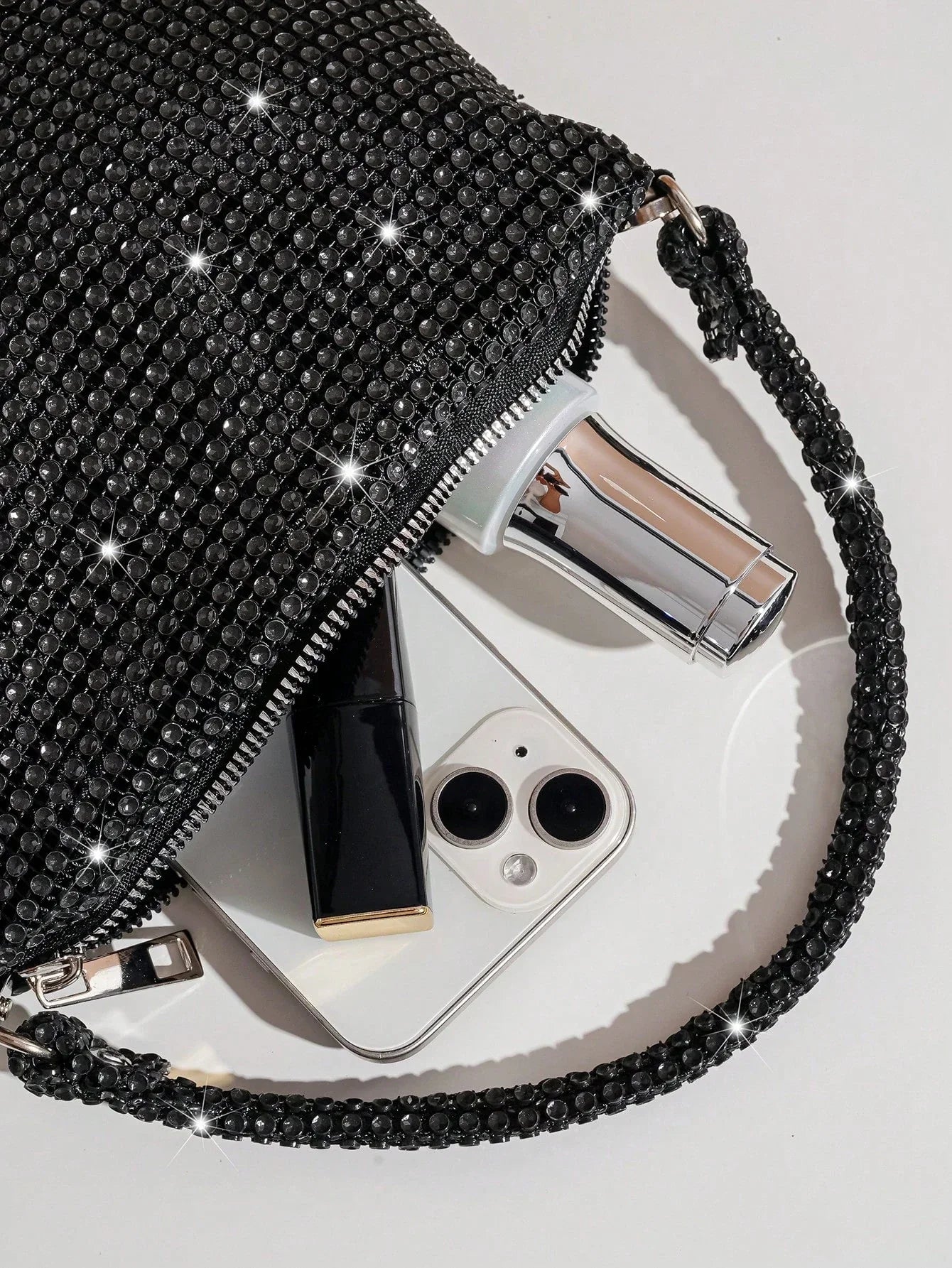 Mini Rhinestone Handbag Clutch, Elegant Party Bag