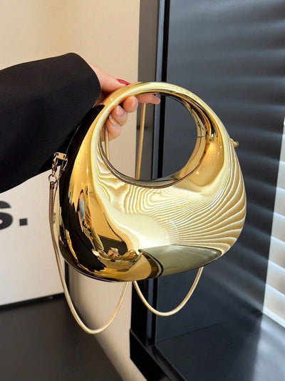 Acrylic Crescent Moon Box Shaped Mini Handbag