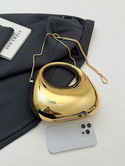 Acrylic Crescent Moon Box Shaped Mini Handbag