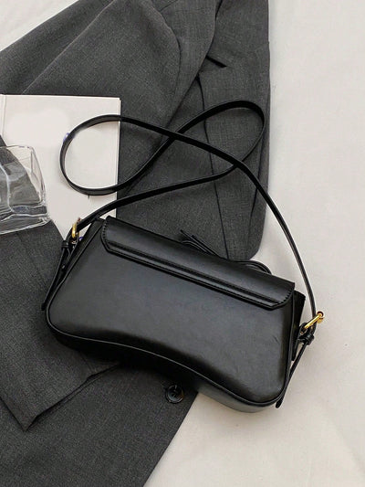 Lightweight,Business Casual Minimalist Flap Square Bag