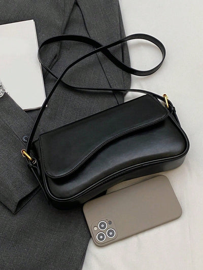 Lightweight,Business Casual Minimalist Flap Square Bag