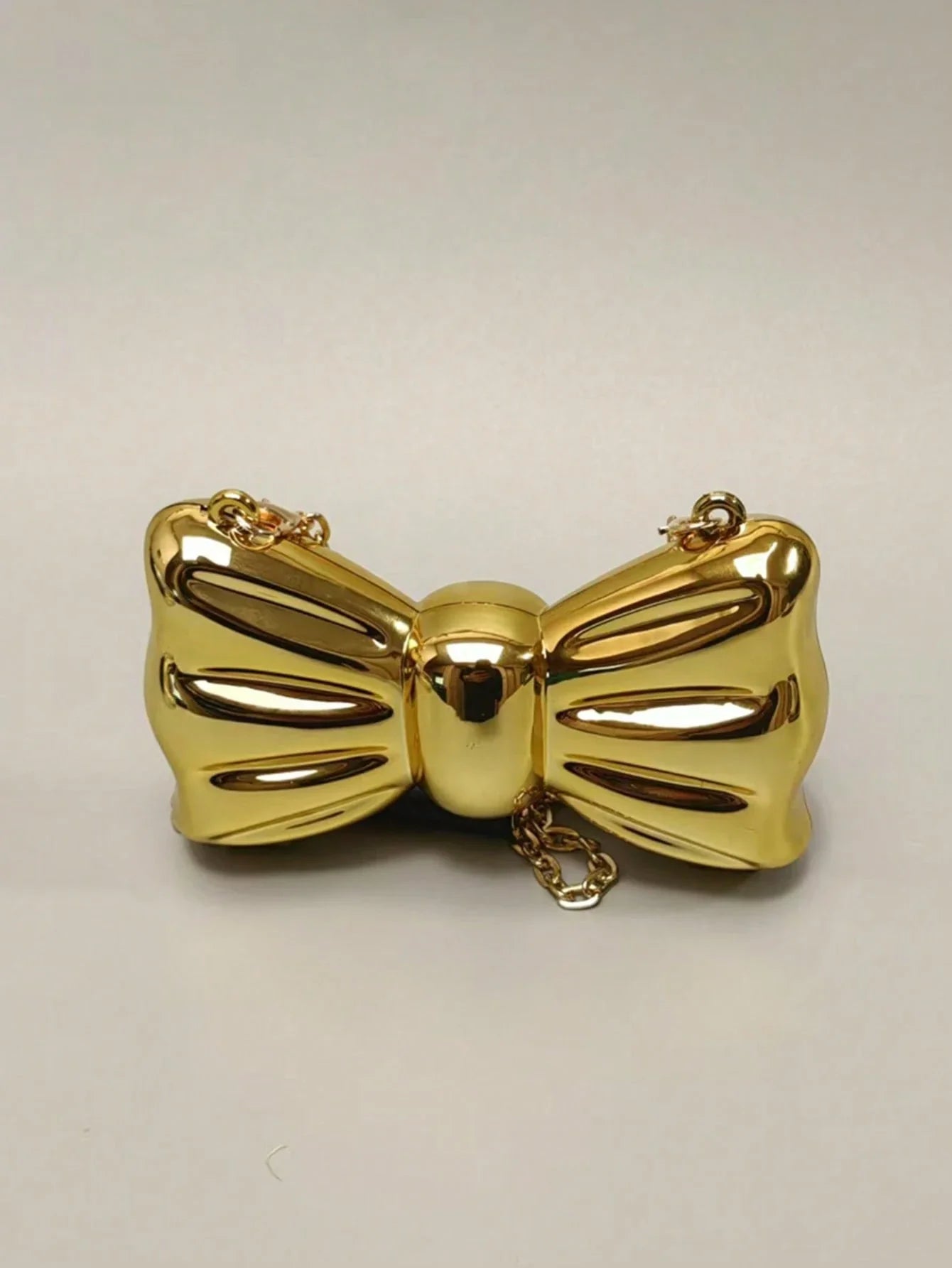 Fashionable Mini Bow Metallic Mirror Earphone Bag