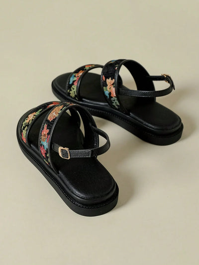 Women's Thick-Sole Strap Buckle Sandals