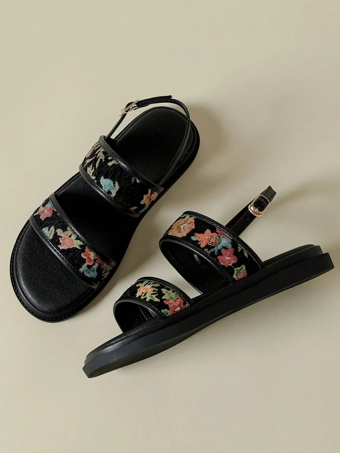 Women's Thick-Sole Strap Buckle Sandals