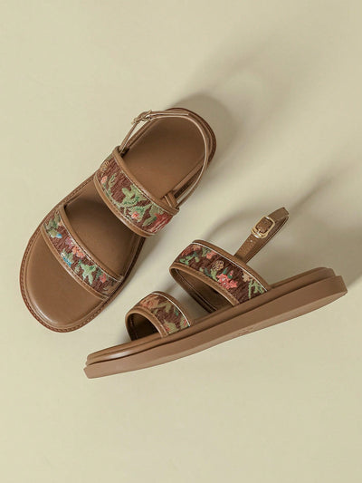 Women's Thick-Sole Strap Buckle Sandals