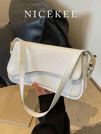 Lightweight,Business Casual Minimalist Flap Square Bag