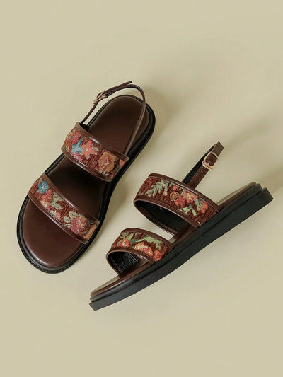 Women's Thick-Sole Strap Buckle Sandals