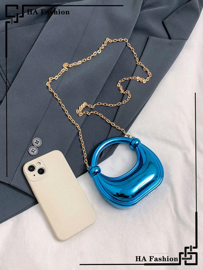 Acrylic Crescent Moon Box Shaped Handbag