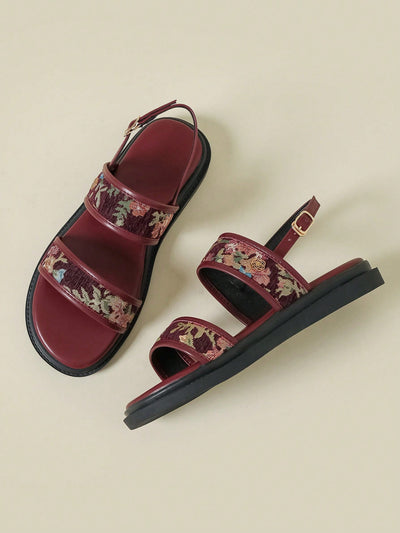 Women's Thick-Sole Strap Buckle Sandals