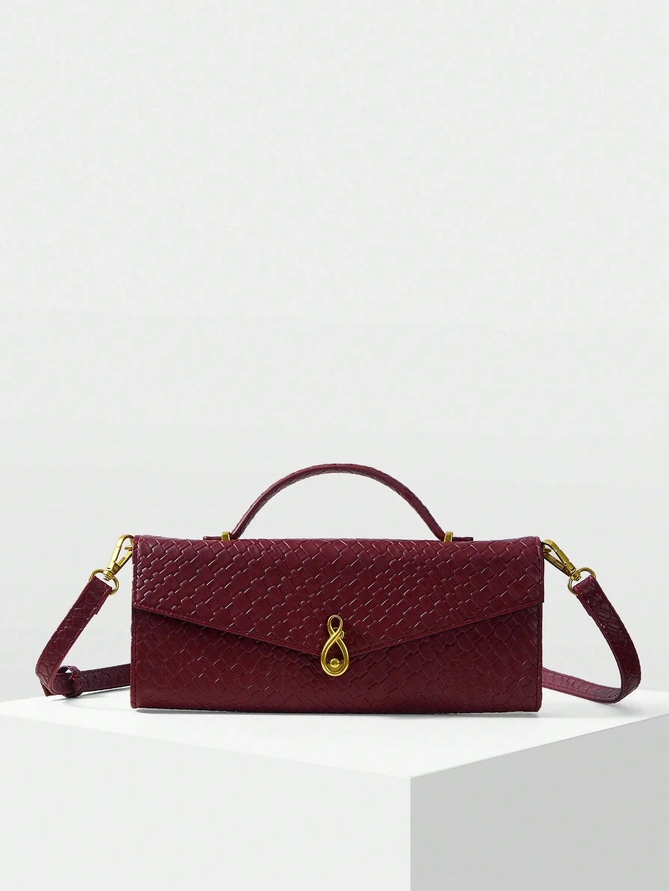 MOTF PREMIUM TEXTURED SQUARE TOP HANDLE BAG