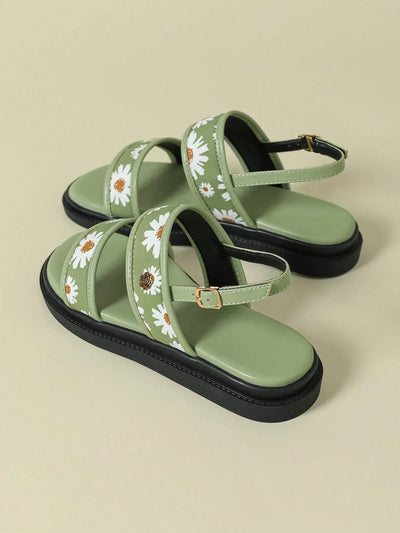 Women's Thick-Sole Strap Buckle Sandals
