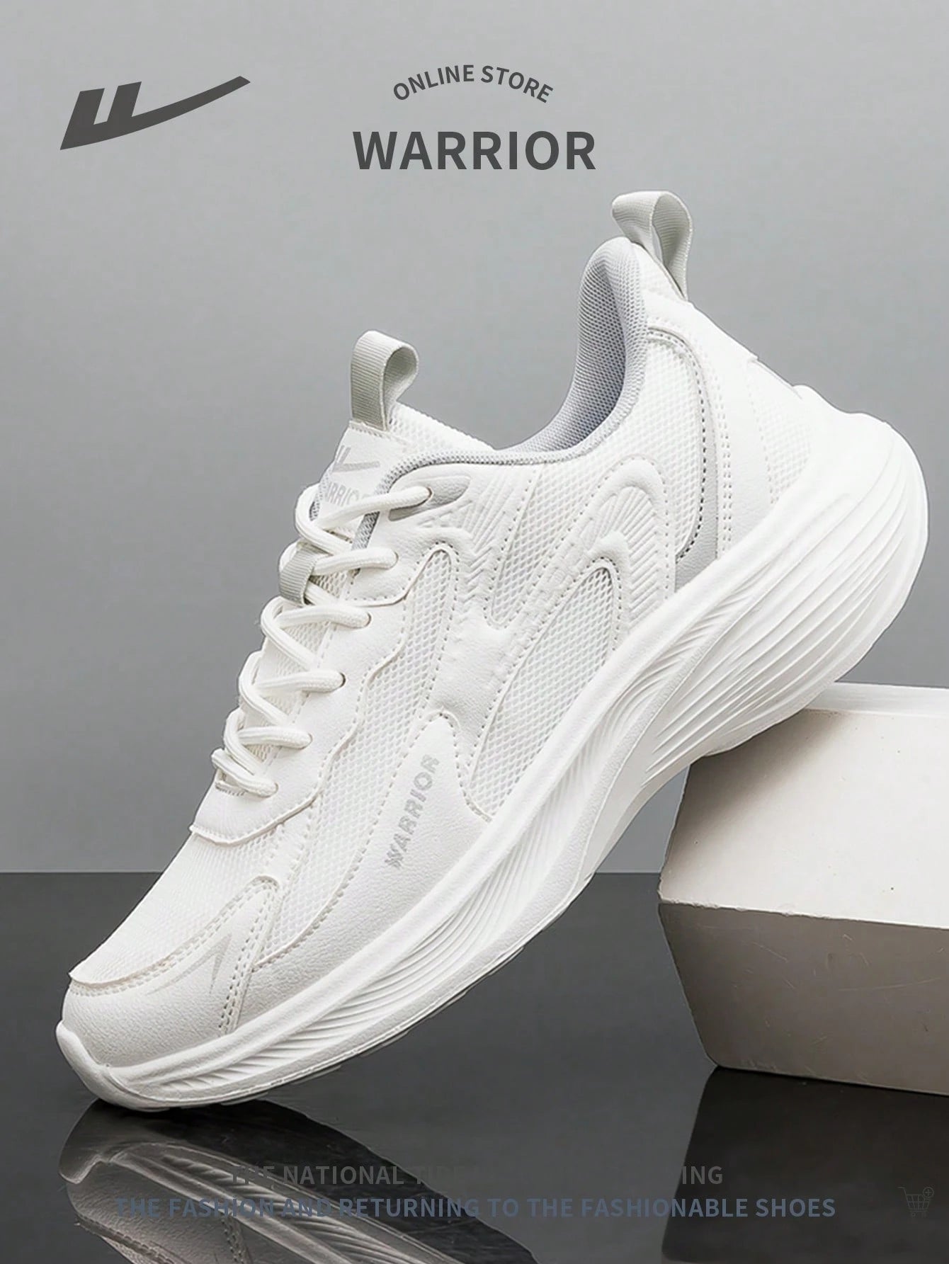 1 Pair Men's Front Lace-Up Mesh Running Shoes