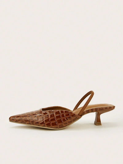 Women's Unique Cut-Out Slingback Heel Flats