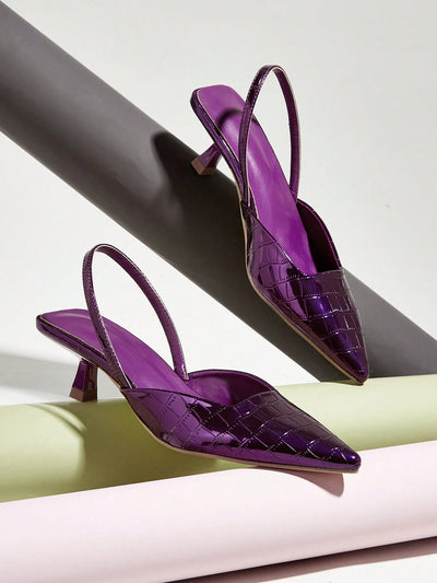 Women's Unique Cut-Out Slingback Heel Flats