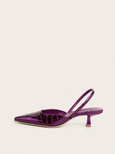 Women's Unique Cut-Out Slingback Heel Flats