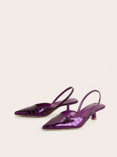 Women's Unique Cut-Out Slingback Heel Flats